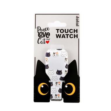 Orologio touch watch peace love and cat