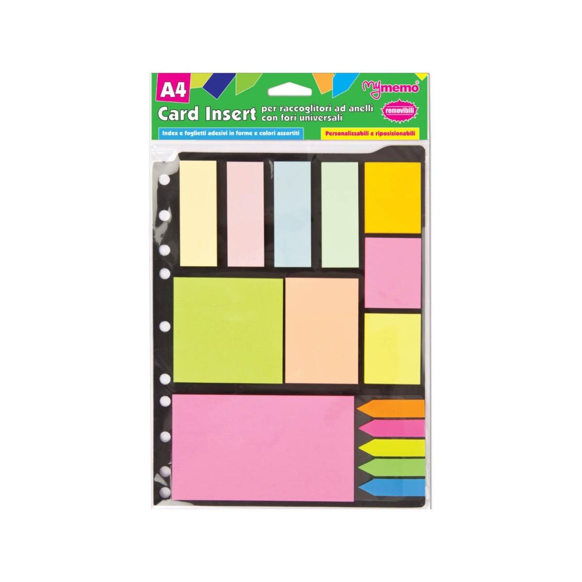 Inserti mix mymemo  a4 per raccoglitori anelli