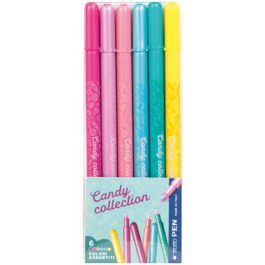 Tratto pen candy collection conf. 6 pezzi colori assortiti