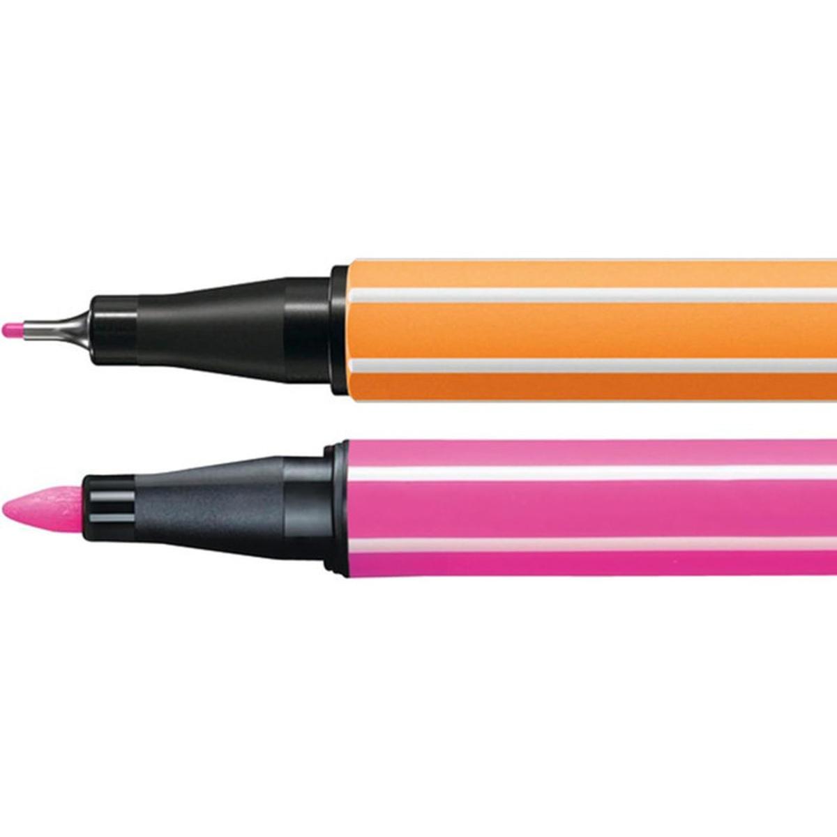 Set 4 fineliner point 88 + 4 pennarelli pen 68 shades of pink stabilo