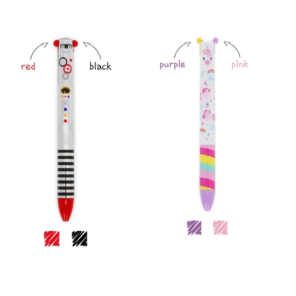 Penna click clack due colori