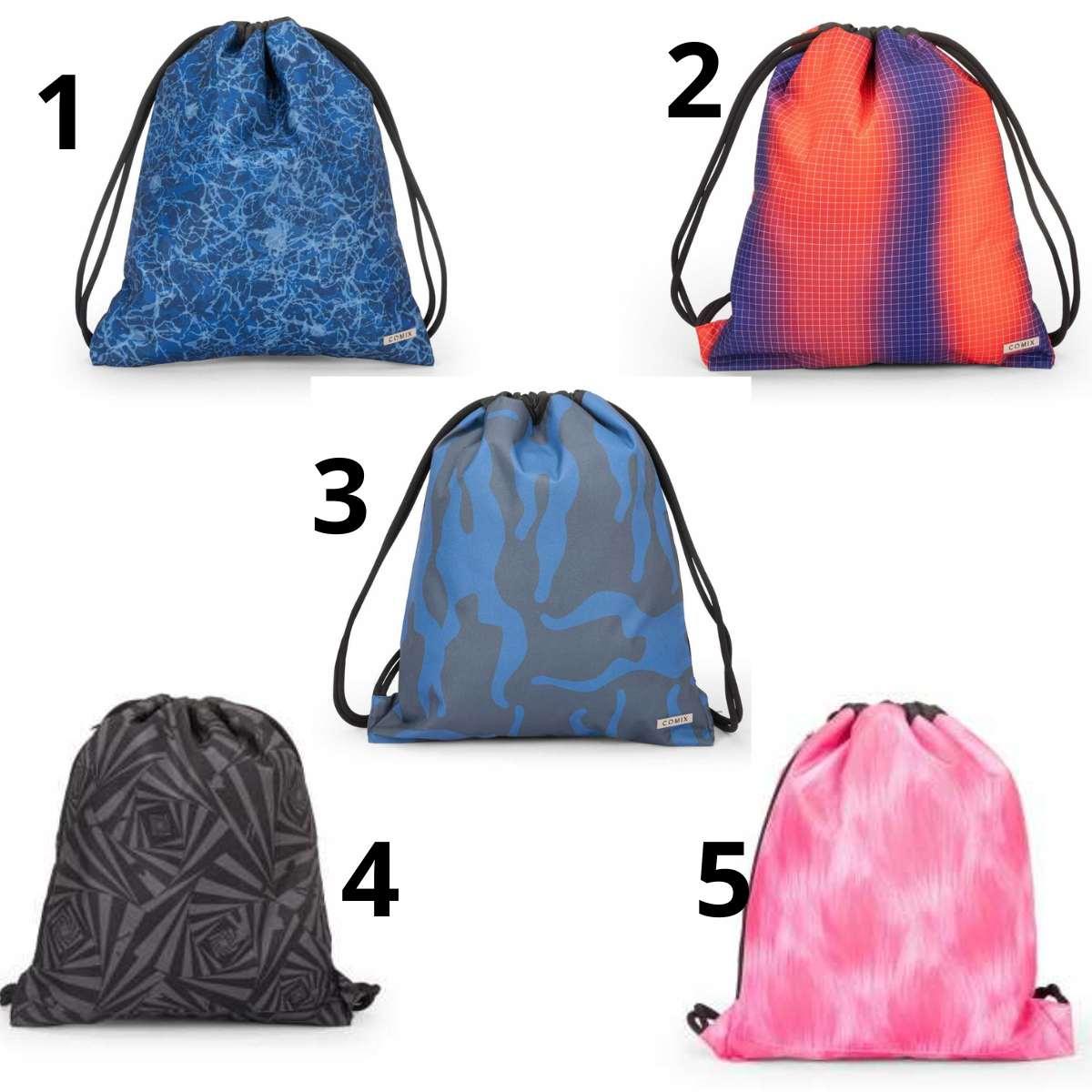 Zaino coulisse con zip comix allover