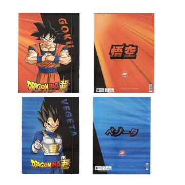 Cartella 3 lembi con elastico dragonball