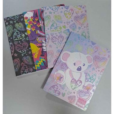Maxi quaderno a4 tinta unita young glitter