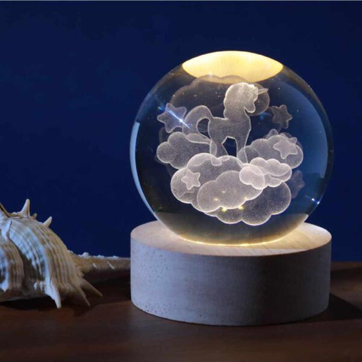 Lampada a sfera cristal 8 cm