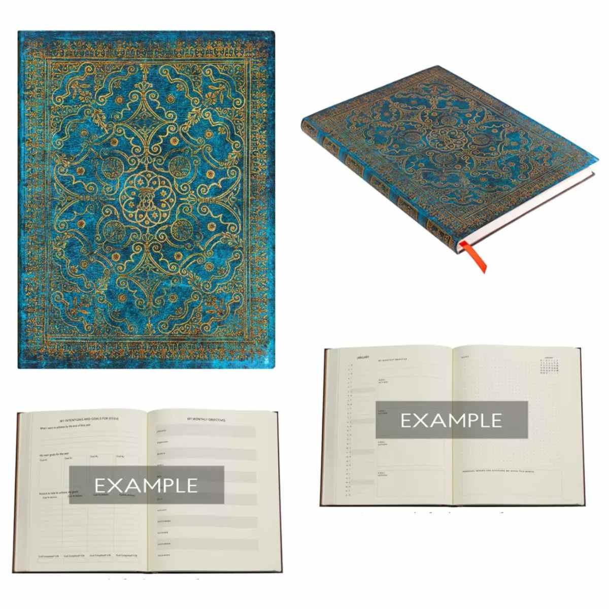 Agenda 2025 settimanale business planner 12 mesi paperblanks  azzurra ultra flexi