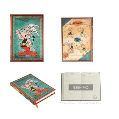 Agenda paperblanks 2025 asterix il gallo 12 mesi orizzontale midi 12,5x18 cm