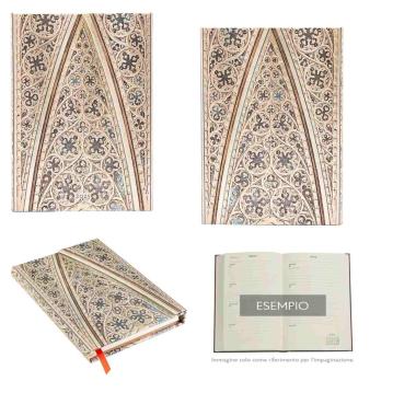 Agenda paperblanks 2025 la volta del duomo di milano 12 mesi orizzontale midi 12,5x18 cm