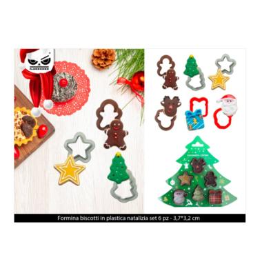 COOKING MOOD FORMINA BISCOTTI IN PLASTICA NATALIZIA SET 6 PZ
