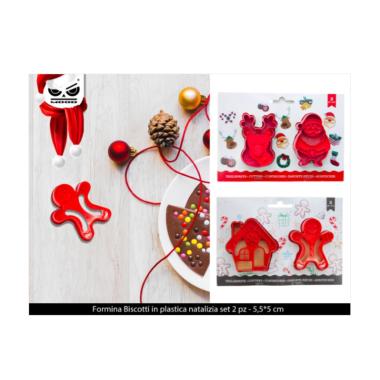 COOKING MOOD FORMINA BISCOTTI IN PLASTICA NATALIZIA SET 2 PZ