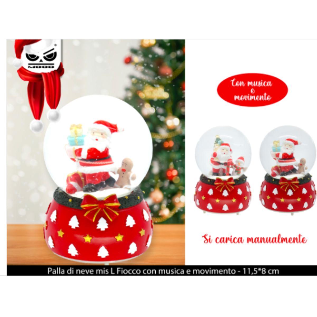 Palla di neve misura l fiocco con musica