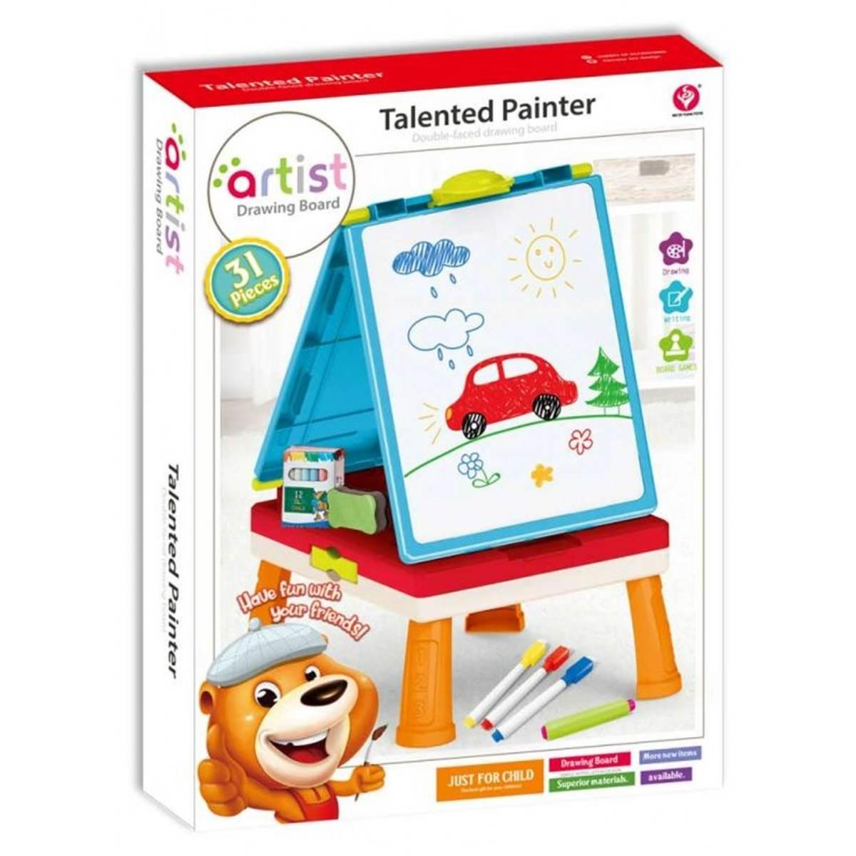 Lavagna con piedi 31 accessori h 50 cm