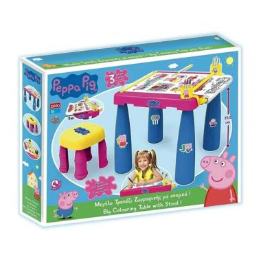 Peppa pig tavolo per disegnare con sgabello