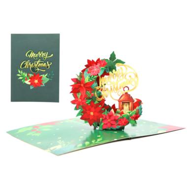 Biglietto auguri kirigami natal merry christmas