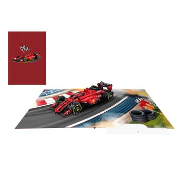 Biglietto auguri kirigami macchina ferrari