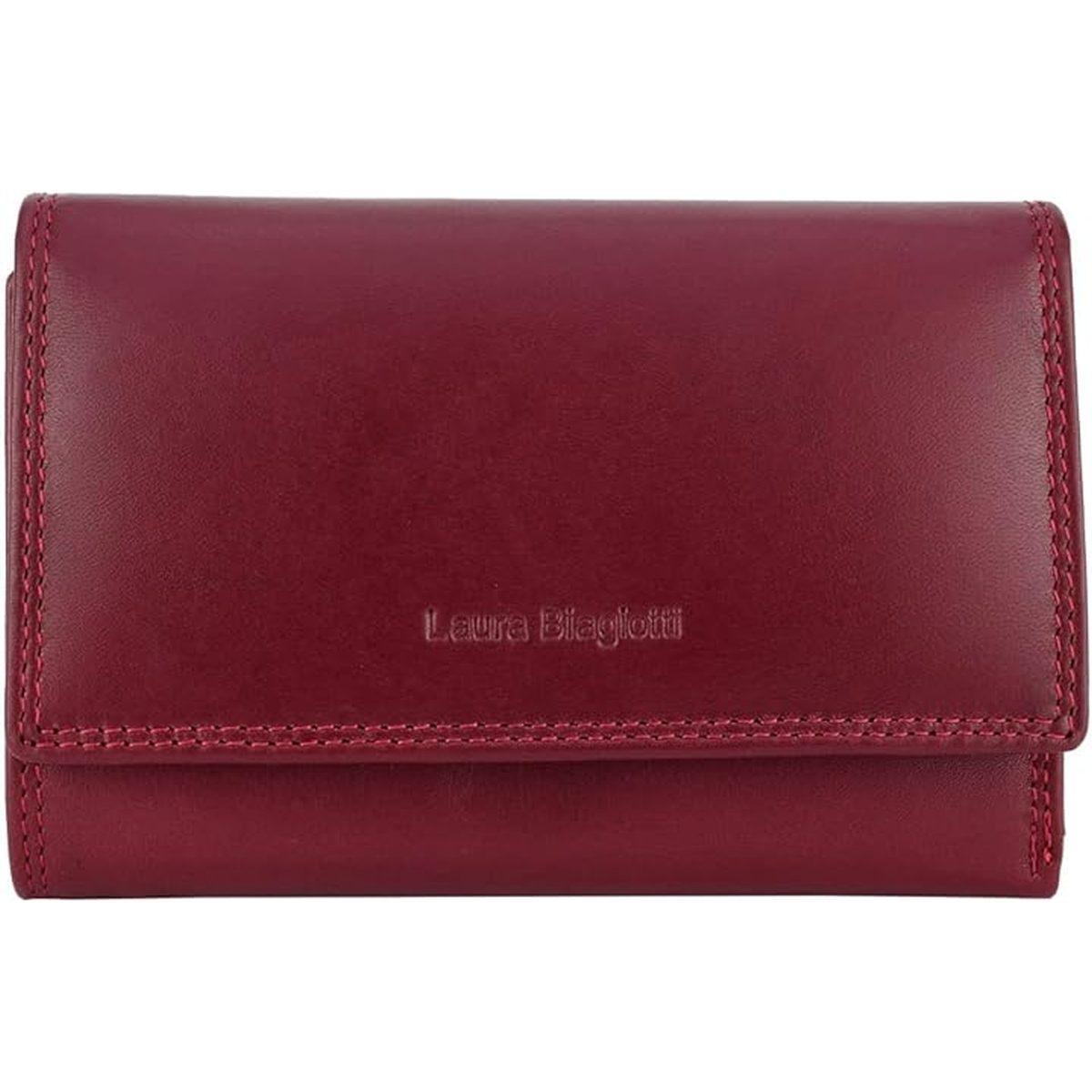 Laura biagiotti portafoglio vera pelle donna rosso