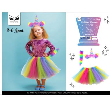 Set vestito unicorno 3-6 anni