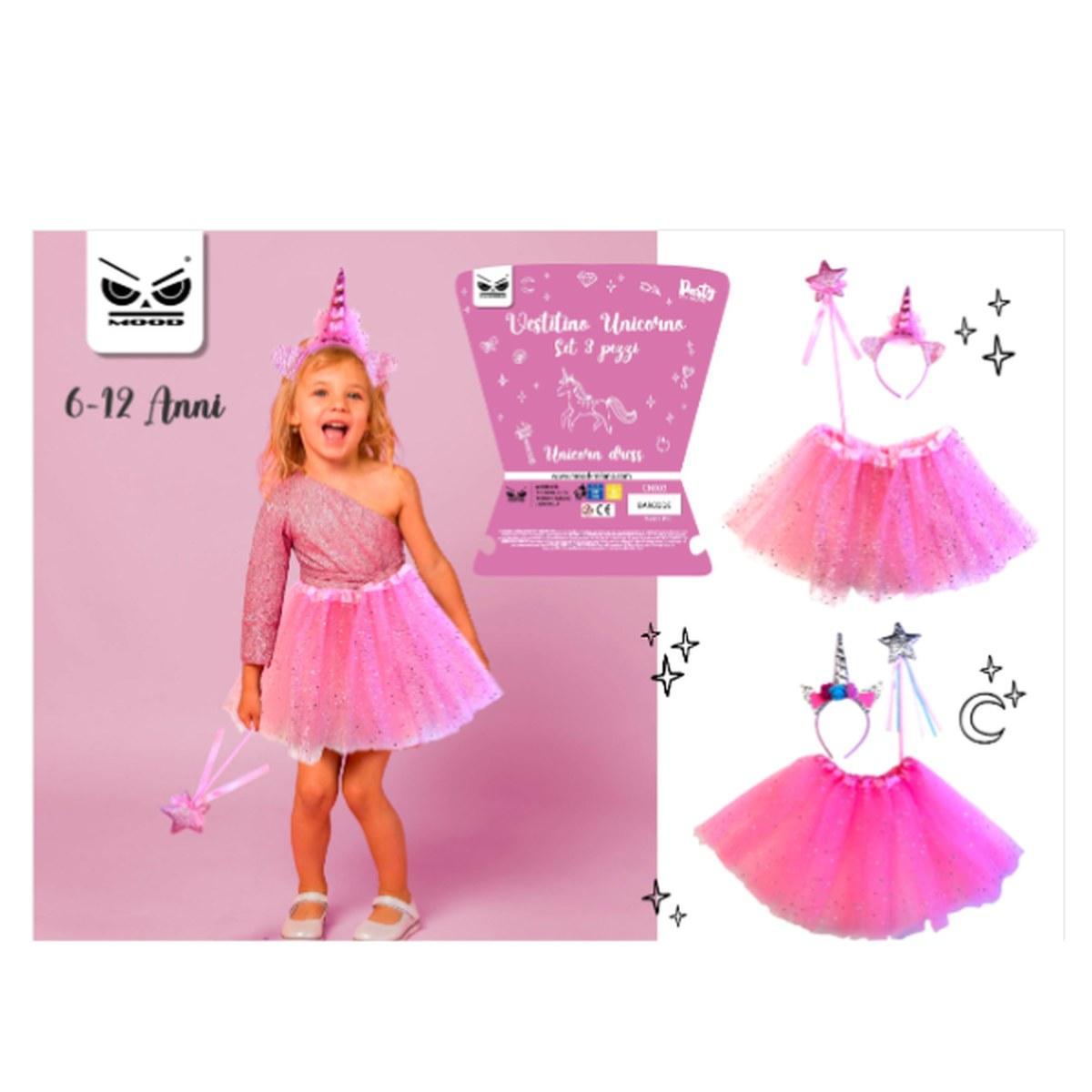 Set vestito unicorno 3 pezzi