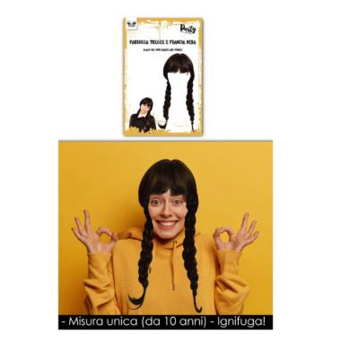 Parrucca treccia e francia nera