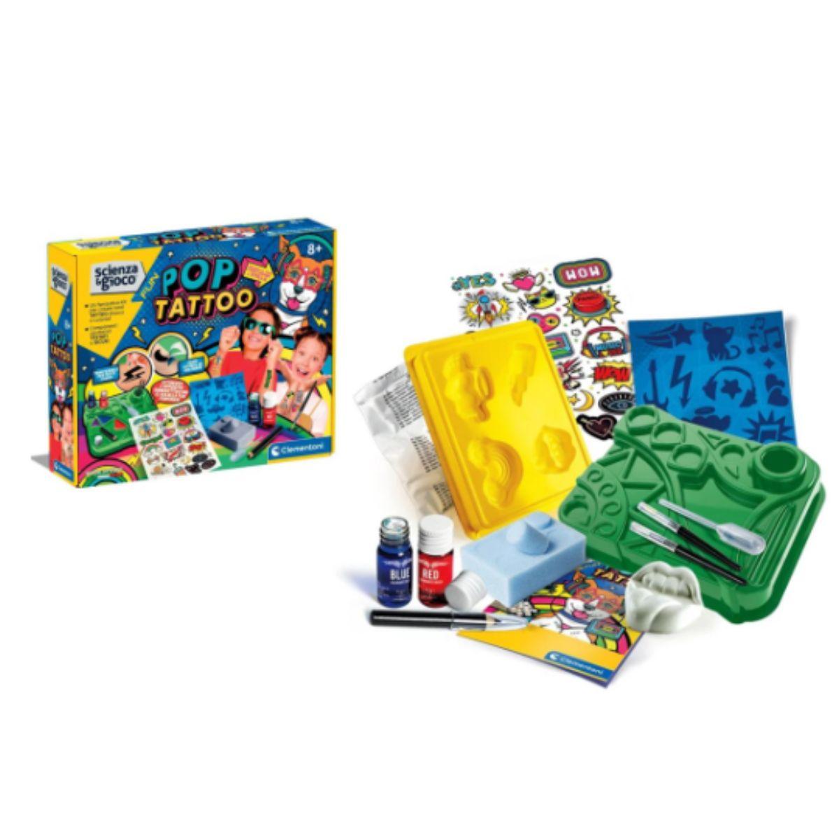 Tatoo art pop stile scienza e gioco