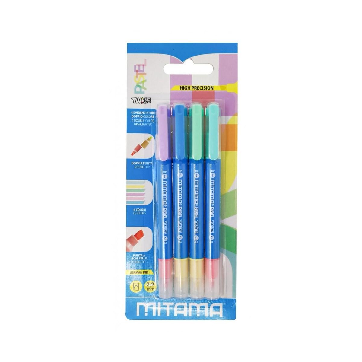 Evidenziatori pastello doppio colore mitama