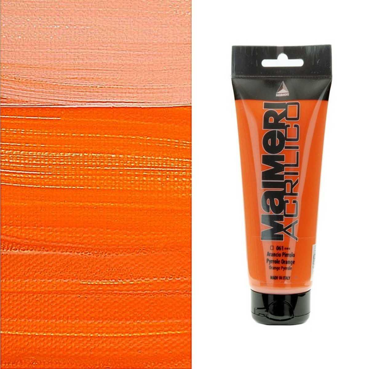 Maimeri acrilico 75ml arancio pyrrolo' 061