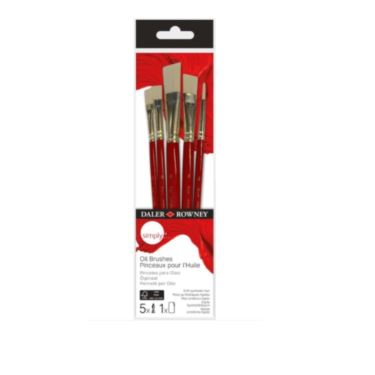 Pennelli per olio set 5 pezzi