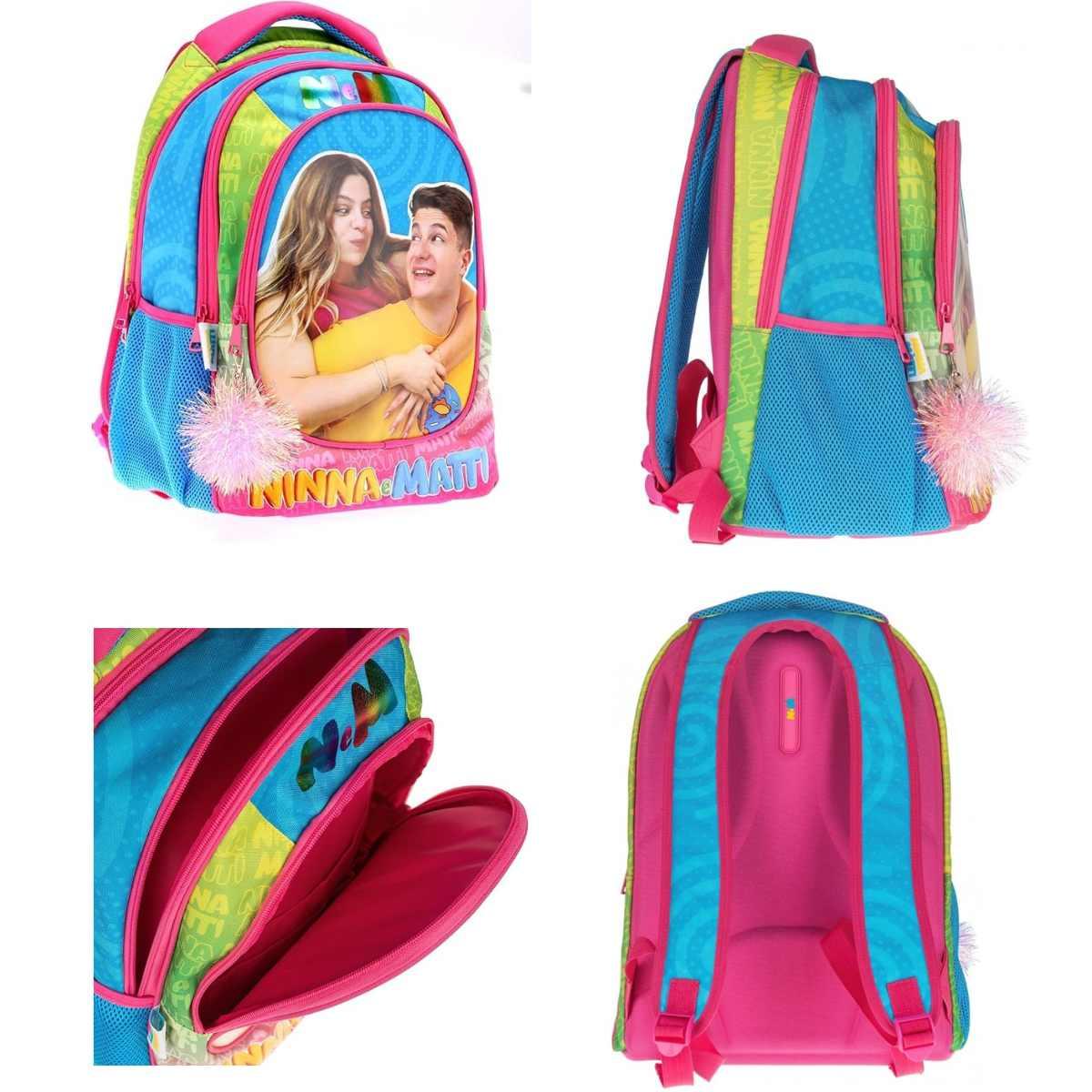 Zaino ovetto con pom pom ninna e matti