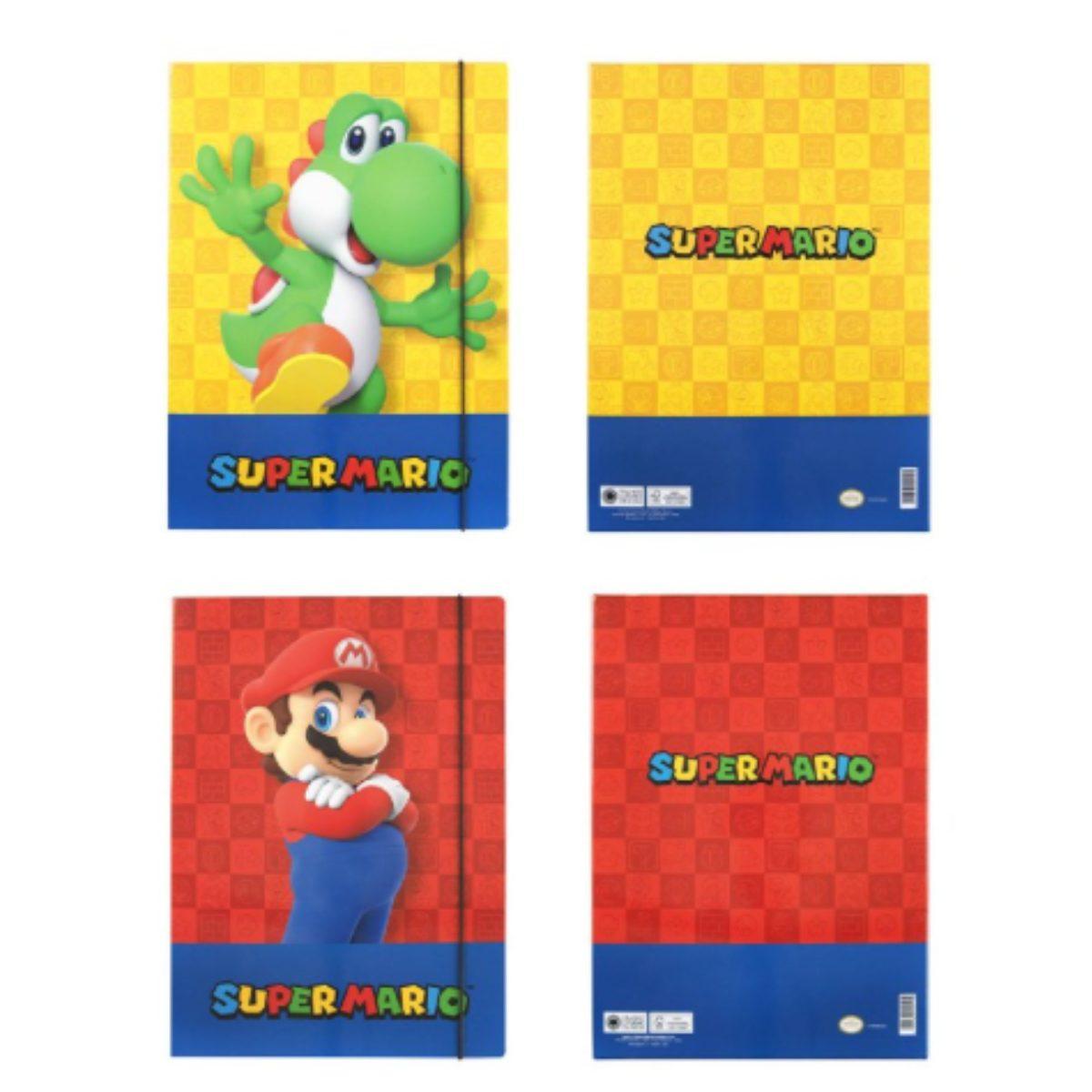 Cartella 3 lembi con elastico supermario