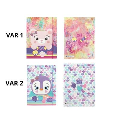 Cartella 3 lembi con elastico mofu mofu