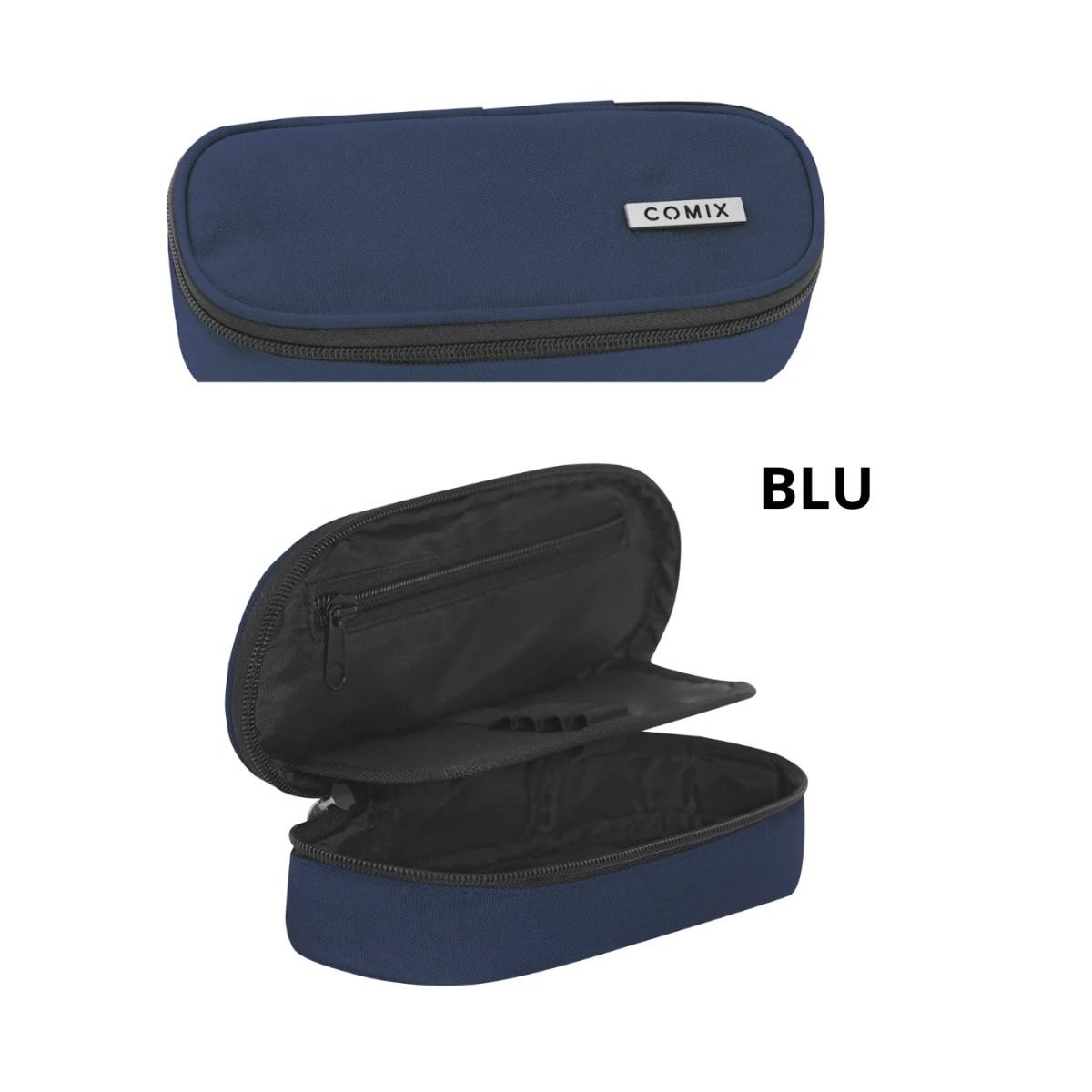 Astuccio bustina ovale organizzato 22x5x7 monocolore comix