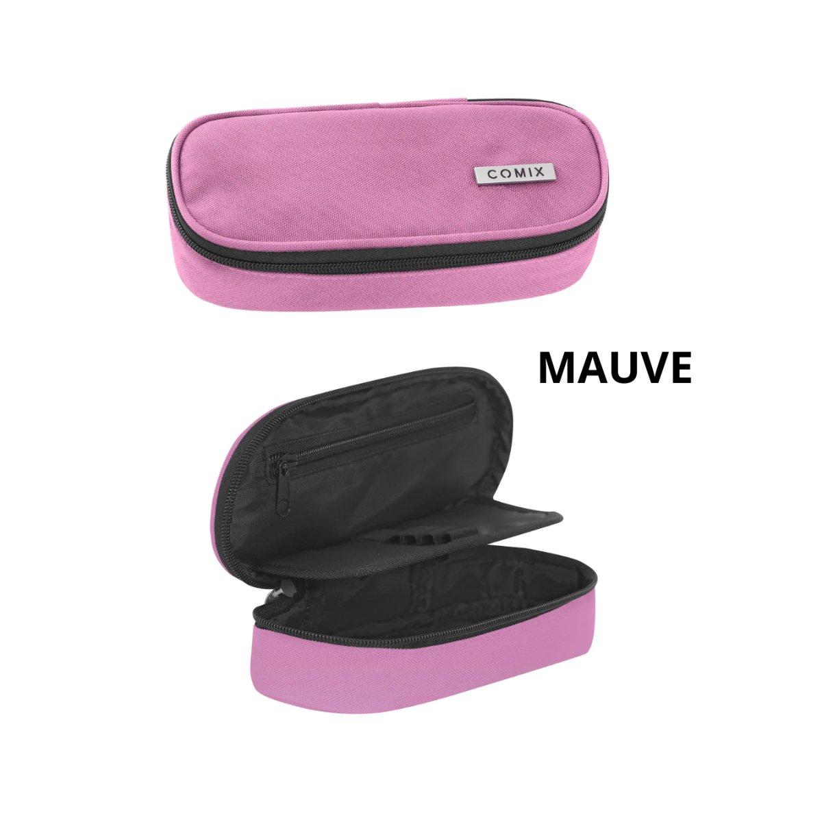 Astuccio bustina ovale organizzato 22x5x7 monocolore comix