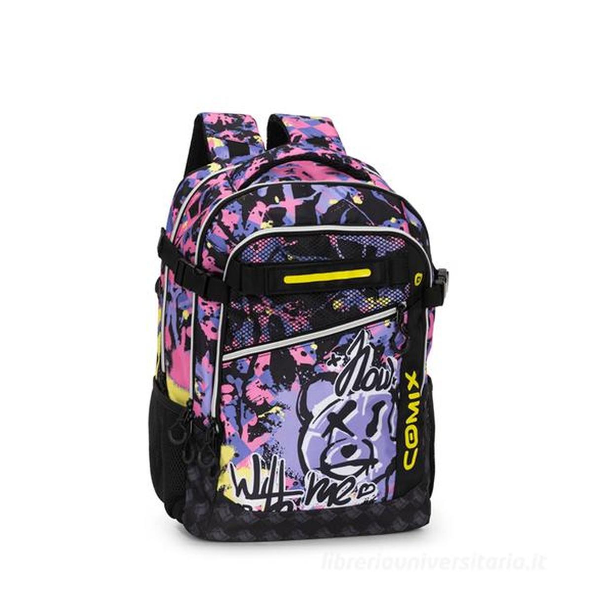 Zaino scuola organizzato 2 scomparti comix wbs bear