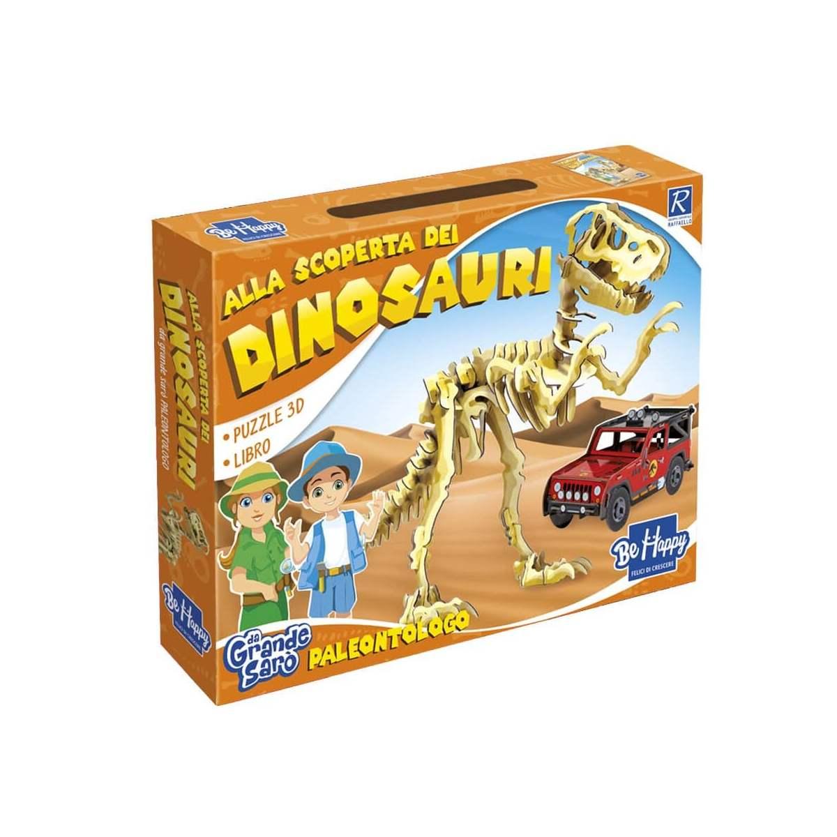 Alla scoperta dei dinosauri puzzle 3d e libro