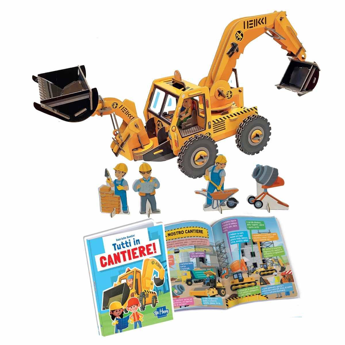 Tutti in cantiere puzzle 3d e libro