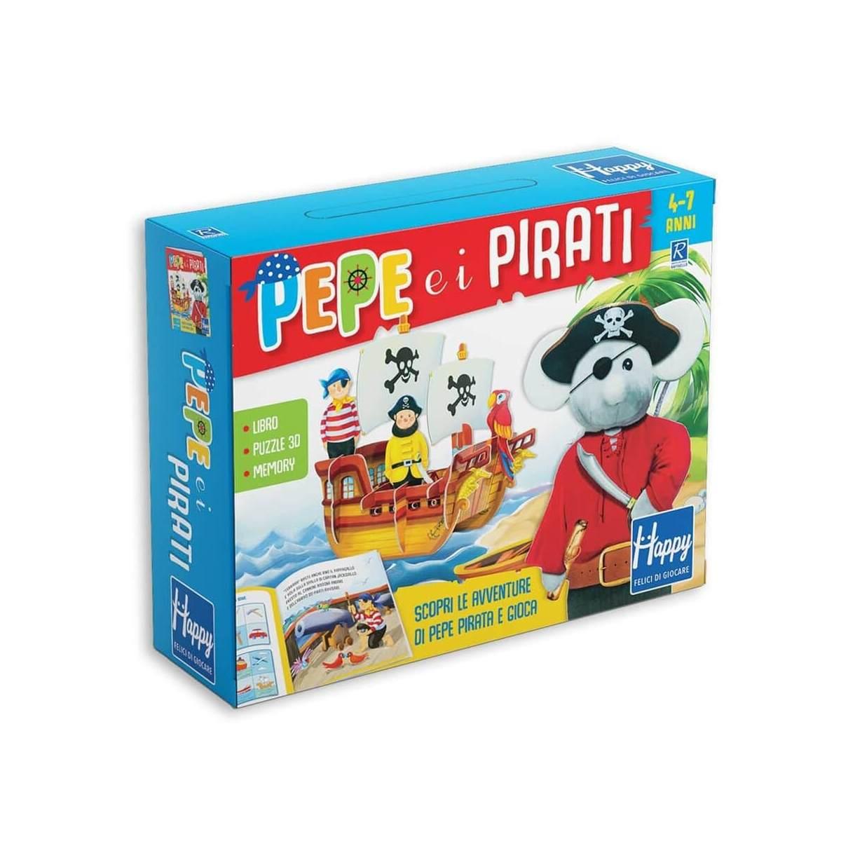 Pepe e i pirati libro puzzle 3d e memory