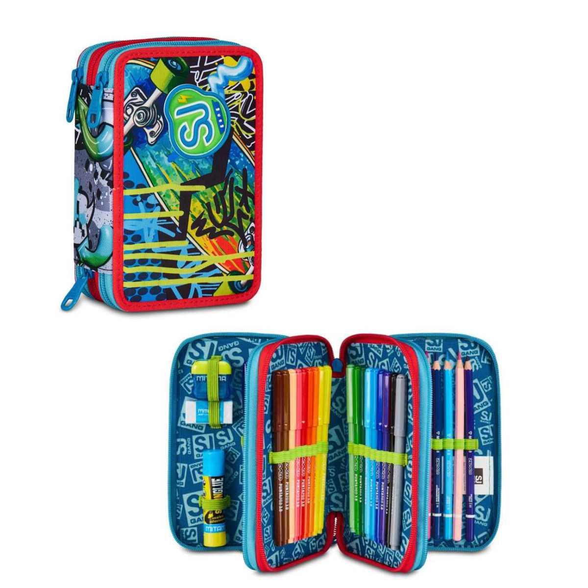 Astuccio 3 zip sj gang sharky skate