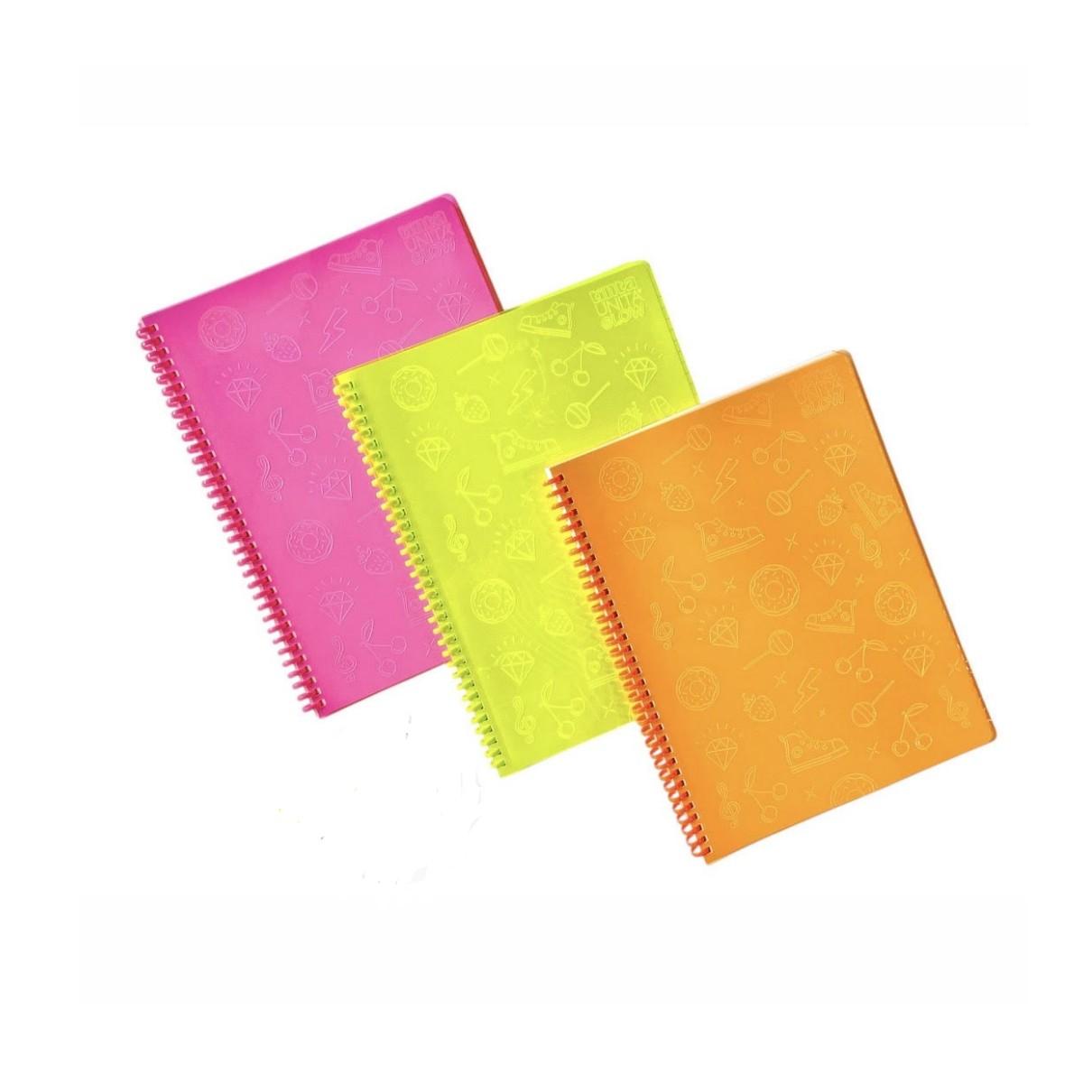 Maxi spirale a4 led 70 fogli 80 gr tinta unita flow