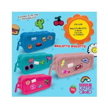 Baulotto in silicone con 5 pins cm 21,5x8x6,8