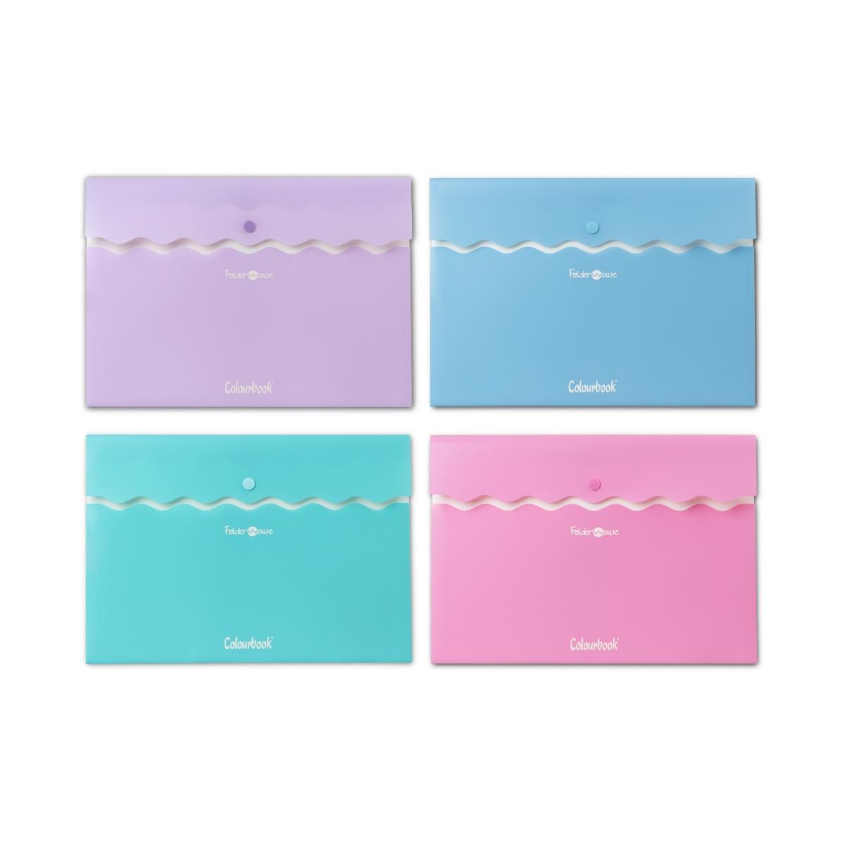 Busta a4 con bottone folder wave