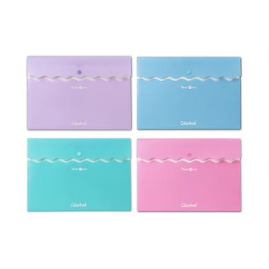 Busta a4 con bottone folder wave