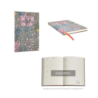 Agenda paperblanks 2026 moris pink honeysuckle 12 mesi copertina morbida orizzontale