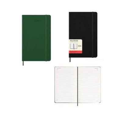 Agenda giornaliera moleskine 2026 12 mesi large copertina rigida 13x21