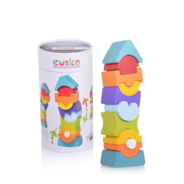 Torre flessibile colorata in legno