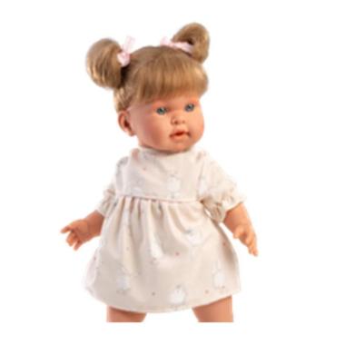 Abito crema con decori pecorelle