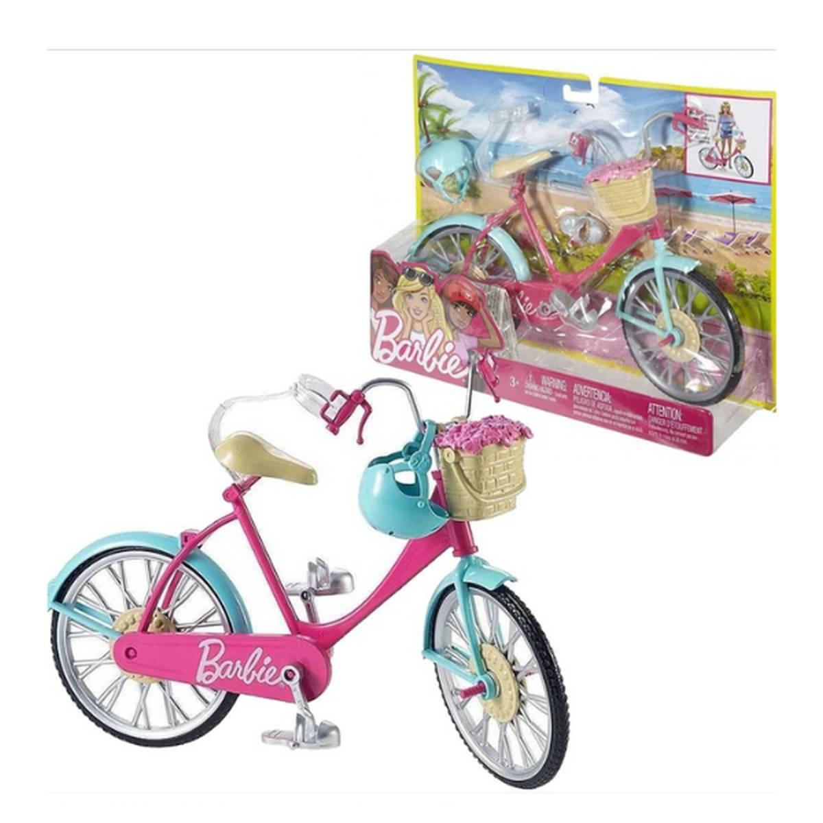 Mattel barbie bicicletta con casco