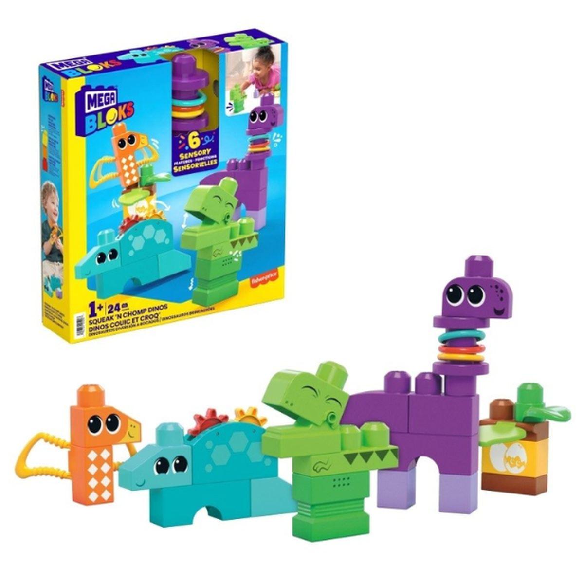 Mega bloks sensory dino scuola  e suona 24 pezzi