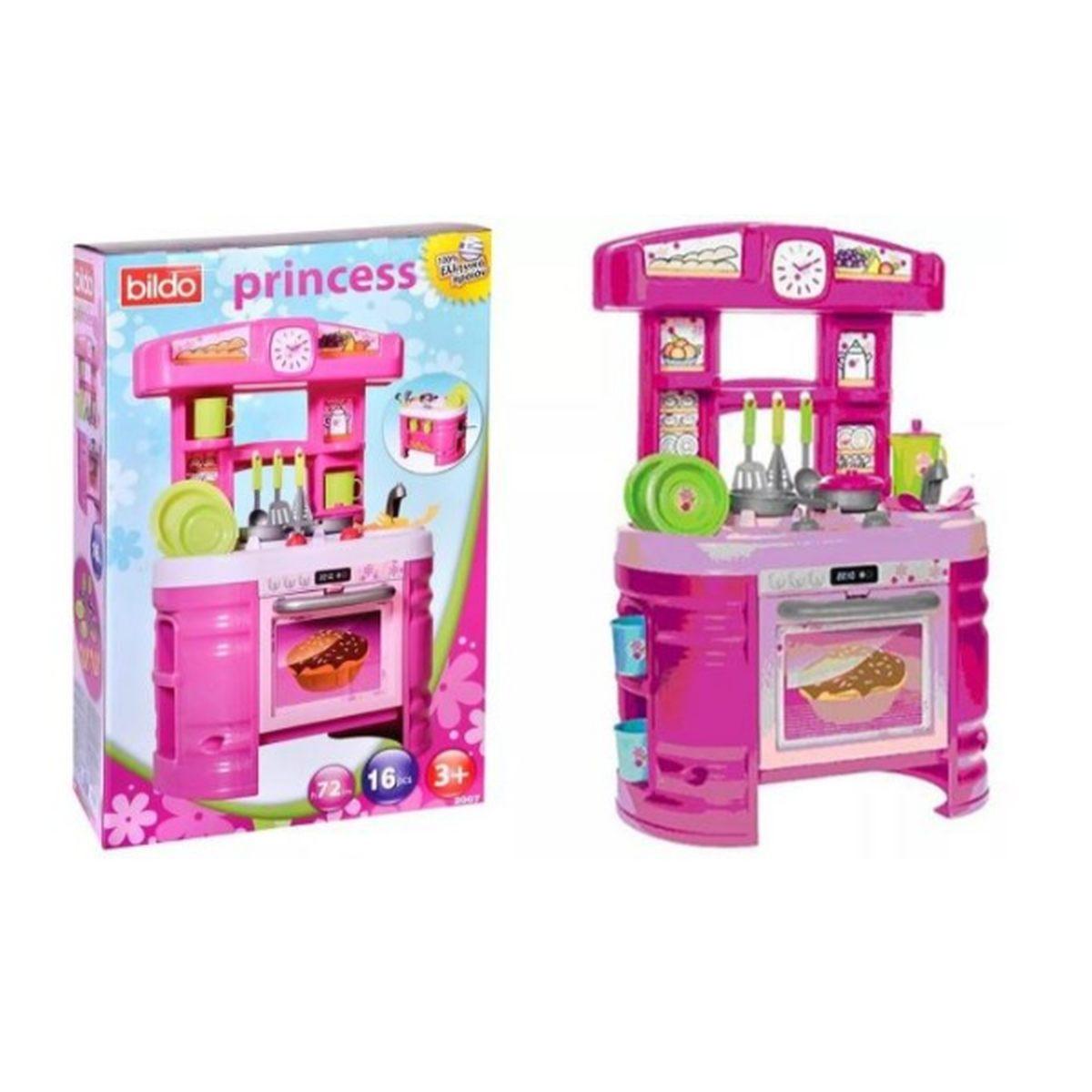 Mega cucina principessa 16 accessori h. 72 cm