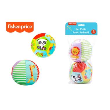 Fisher price set 2 palle amici animali tessuto