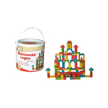 Mattoncini in legno 50 pezzi